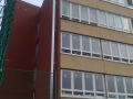 18. Kollégium épület nyugati homlokzat ablakcsere, új kémény